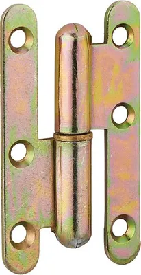 Image de Paumelle de Paris porte d'entrée / d'intérieur, 80x45mm, acier, gauche - SERRUPRO