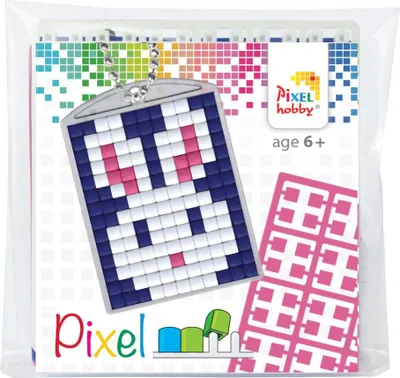 Obrázok produktu pre Pixelhobby Pixel kľúčenka králik - 1 ks
