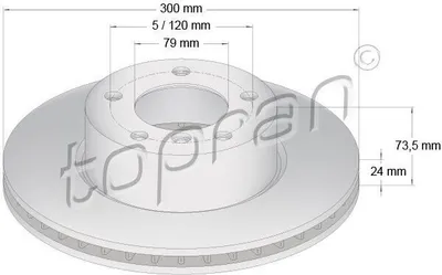 Produktbild von 2x TOPRAN Bremsscheibe 500 947 vorne für BMW 3 Touring (E91) 3 Limousine (E90)