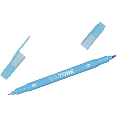 Produktbild von Doppelfasermaler TwinTone Rund- und Finelinerspitze sax blue