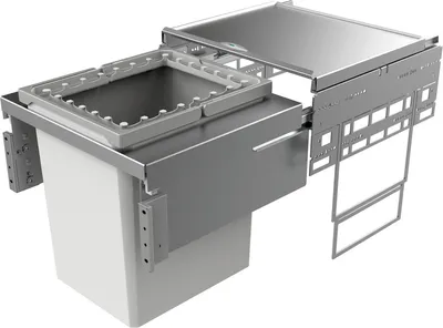 Image de Naber, Cox® Base 39 500-1. collecteur de déchets, gris clair, hauteur 460 mm - poubelles