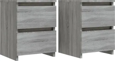 Produktbild von vidaXL Nachttische 2 Stk. Grau Sonoma 30×30×40 cm Holzwerkstoff