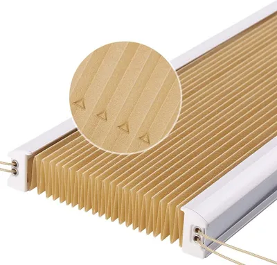 Image de Eurohome Easyfix 105 x 130 cm Beige Store vénitien avec montage sans perçage