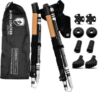 Produktbild von ALPIN LOACKER Leichte Trailrunning Stöcke faltbar Carbon 115-135cm für Outdoor und Bergsport -Damen & Herren
