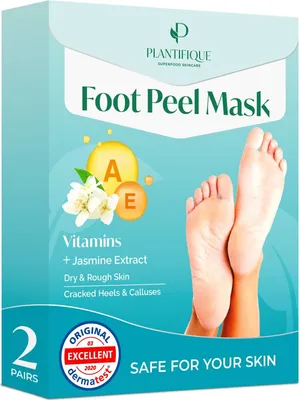 Produktbild von Fußmaske - Hornhaut Socken - Fussmaske Vitamine 2 Paar Hornhautentferner Socken