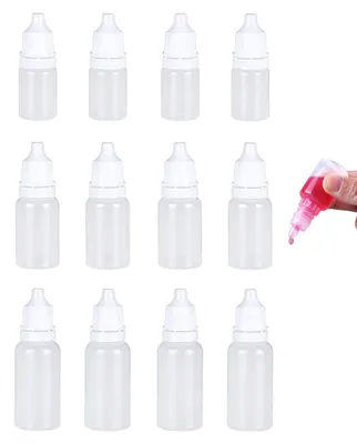 12 leere Tropfflaschen aus Kunststoff, 5/10/15 ml, nachfüllbar