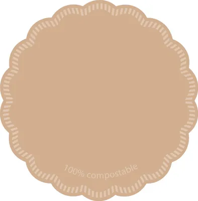 Produktbild von Tissue Deckchen Love Nature - 100% compostable, Ø 120mm, 250 Stück - Mank