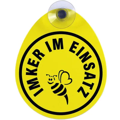 Produktbild von Schild Autoschild Imker im Einsatz mit Saugnapf