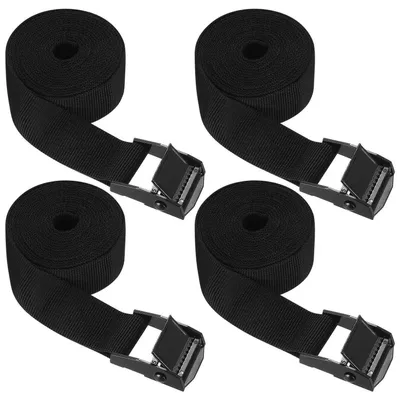 Produktbild von Spanngurte Schwarz 25 mm x 2 m 4 Stück mit Klemmschloss