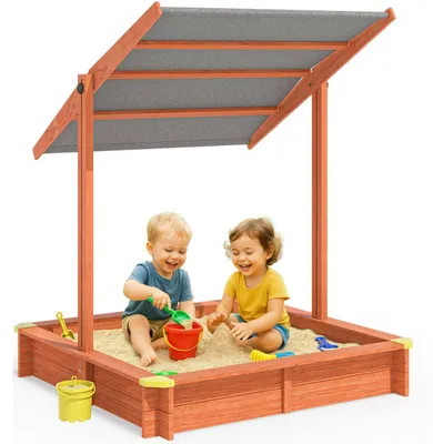 Obrázek produktu pro Pískoviště s víkem, 120x120 cm, UV ochrana 50+