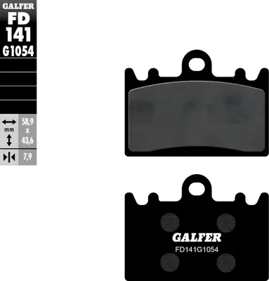 Produktbild von Bremsbeläge Set Galfer 2x FD141G1054 Semi-Metall vorne für Kawasaki ZXR ZZR 400 ccm Bj. 1989 - 1999