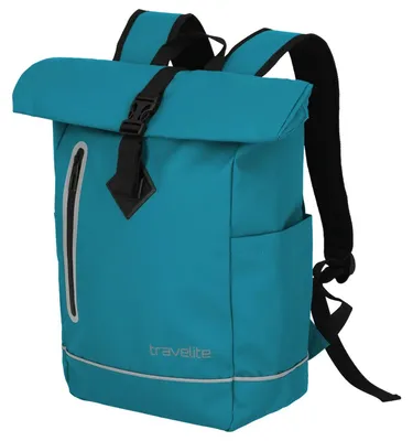 Produktbild von Travelite Rollup Fahrrad Rucksack Kurierrucksack Daypack wasserfeste Plane harbor blau