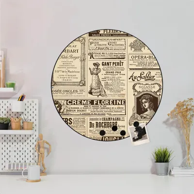 Produktbild von Design Stahlmagnettafel Schwarz Rund 47cm Annoncen