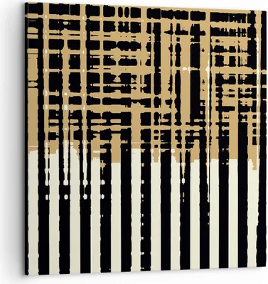 Produktbild von Bild auf Leinwand - Leinwandbild - Einteilig - Abstraktion Weiß Gürtel - 50x50cm - Wand Bild - Wanddeko - Wandbilder - Leinwanddruck - Bilder - Wanddekoration - Leinwand bilder - AC50x50-4857