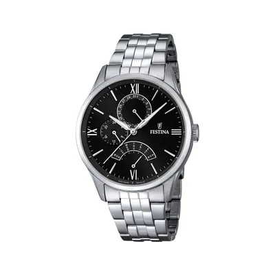 Produktbild von FESTINA Herren-Armbanduhr Retrograde Analog Quarz Edelstahl silber UF16822/4