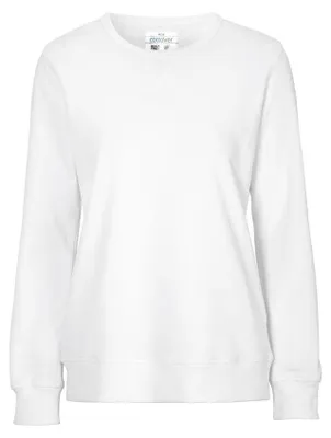 Image de Cottover - Sweatshirt pour femmes, col rond, en Coton ET283 (Taille L) (Blanc)