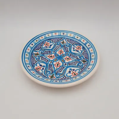 Obrázek produktu pro Tyrkysový marocký předkrmový nebo dezertní talíř - D 20 cm