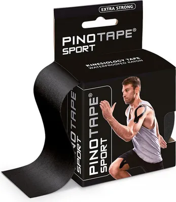 Produktbild von Pinotape Sport Tape Schwarz 5 cm x 5 m