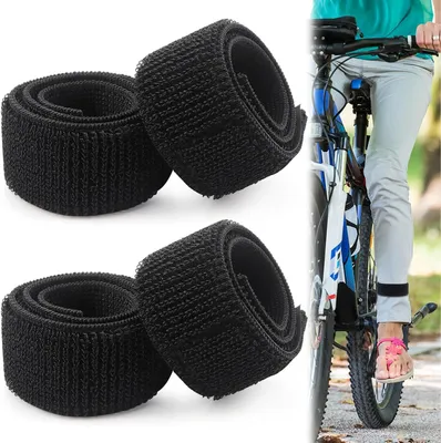 Productafbeelding van Broekklemmen klittenband - Set van 4 - Elastisch - Fietsen, wandelen en hardlopen
