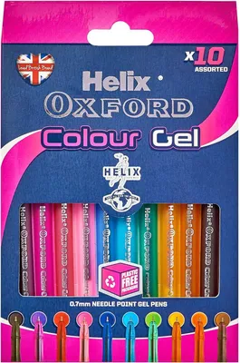 Productafbeelding van Helix oxford colour gel pennen (x10 pack diverse - 10 Count (Pack van 1)