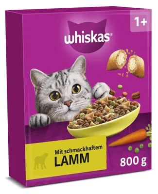 Productafbeelding van WHISKAS droogvoer voor volwassen katten, 5 x 800g, met lam