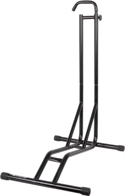 Produktbild von Famanu 2-in-1 Fahrradständer für Erwachsene - Parkständer - Schwarz - Reifenbreite bis 6,5 cm - 30-65 cm
