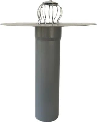 Produktbild von Flachdachablauf DN 70 inkl. Laubfang, PVC-Flansch, Dachgully, Einlauf, Dachentwässerung, DN 75