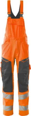 Produktbild von Mascot Latzhose mit Knietaschen Accelerate Safe 19569, Farbe:hi-vis orange/dunkelanthrazit, Größe:C46-kurz