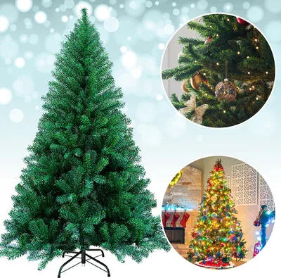 Image de Jiubiaz Arbre de Noël artificiel Sapin de décoration Arbre de Noël 180cm Vert