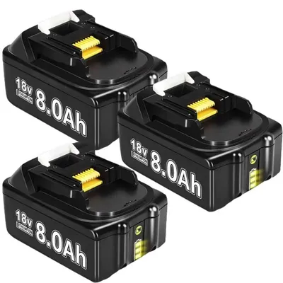 Obrázok produktu pre Opakovateľne dobíjateľná lítiová batéria, kapacita 8000 mAh, napätie 18 V, 3 kusy s kapacitou 8,0 Ah