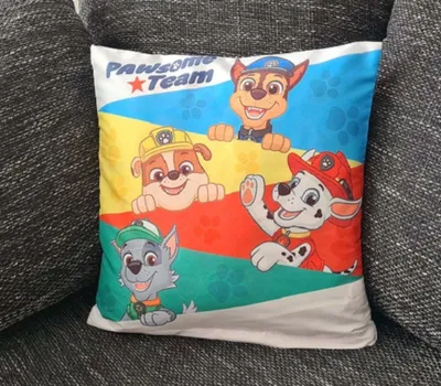 Zdjęcie produktu dla Wymiary poszewki na poduszkę Paw Patrol: ok. 40 x 40 cm