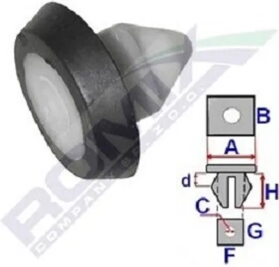 Produktbild von ROMIX Clip Zier- / Schutzleiste C60409 für VW Golf V Schrägheck (1K1) CC (358)