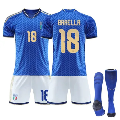 Zdjęcie produktu dla #18 Barella Koszulka piłkarska reprezentacji Włoch na Mistrzostwa Świata 2026 dla dzieci i dorosłych ROZMIAR:M