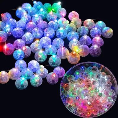Produktbild von 120 Stück LED Ballons Lichter Mini Bunt Ballonlichter Runde Party