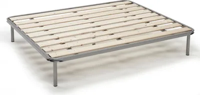 Produktbild von Quadratische und eine halbe Bettbasis Anastasia, Orthopädischer Sockel mit gehobelten Latten, 100%  Italy, Cm 120x190h31