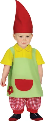Produktbild von FIESTAS GUIRCA Märchen Zwerg Baby Kostüm Karneval Fasching  Karnevalskostüm Baby Junge mit roter Zwergenmütze 12-18 Monate