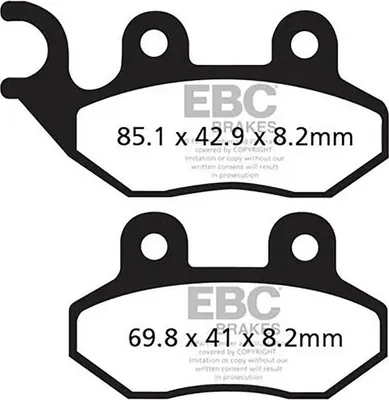 Zdjęcie produktu dla Klocki hamulcowe EBC SFA264HH skuterowe (kpl. na 1 tarcze)