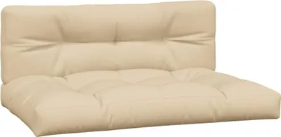 Produktbild von vidaXL Palettenkissen 2-tlg. Beige Stoff