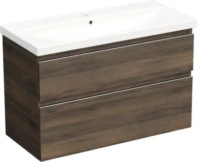 Obrázek produktu pro Koupelnová skříňka s umyvadlem Jungborn TRENTA 100 cm dub tabák gladstone