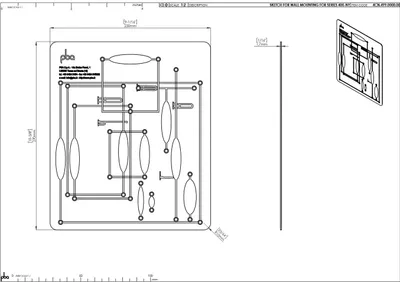 Produktbild von Bohrschablone für PROGRAMMA 400 NY, 230x270x1,5 mm, mit Bohranweisungs-Aufkleber