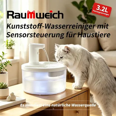 Produktbild von Raumweich 3,2L Trinkbrunnen Haustiere mit Sensor für Katze Hund