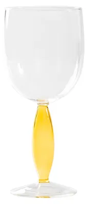 Image de Zafferano Verre À Vin Rouge Collection Dorici Lot De 4 Pièces En Verre Borosilicaté Soufflé À La Bouche Avec Tige Creuse Couleur Transparent Jaune Or