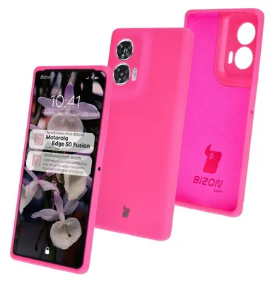 Produktbild von Bizon Soft Case für Motorola Edge 50 Fusion, Neonpink