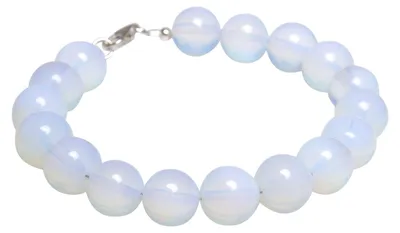 Produktbild von Armband aus Opalit - Mondstein & 925 Silber zart Armschmuck Armkette Damen