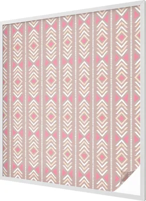 Obrázek produktu pro Vitrážová fólie na okna - 116x100 cm - vitrážový vzor - neprůhledná dekorativní fólie na ochranu soukromí - samolepicí, UV ochrana - etnické diamanty