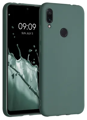 Produktbild von kwmobile Handyhülle für Xiaomi Redmi Note 7 / Note 7 Pro Hülle - TPU Case - Kabelloses Laden - Schutzhülle Cover in Blaugrün