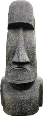 Produktbild von Schöne Große Osterinsel aus Steinguss perfekt für den Garten die Terrasse oder den Vorgarten ist Frostfest Witterungsbeständig und Neu 150cm H, APL-Moai-150