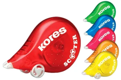 Produktbild von Strojek korekční Kores Scooter, 4,2 mmx8 m, jednorázový, mix barev