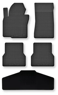 Zdjęcie produktu dla Dywaniki gumowe z tunelem do Mazda 2 IV 2014- (hatchback) – 5 szt., czarne, dobierane – Wielganizator Semi-Universal