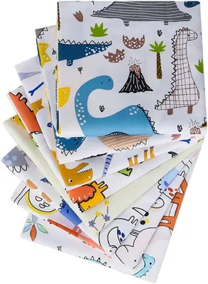 Imagen del producto de Kits de tela de algodón, 8 unidades, 25x20 cm, 100% algodón, para coser y proyectos de manualidades